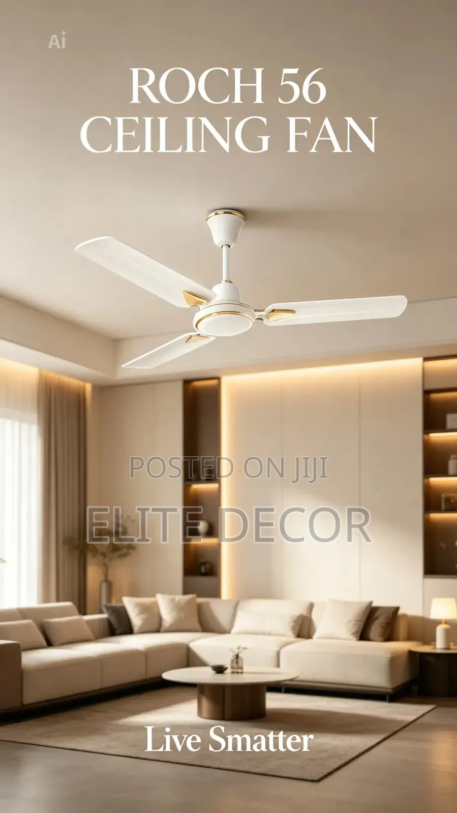 Roch 56" Ceiling Fan | Powerful Ceiling Mounted Fan