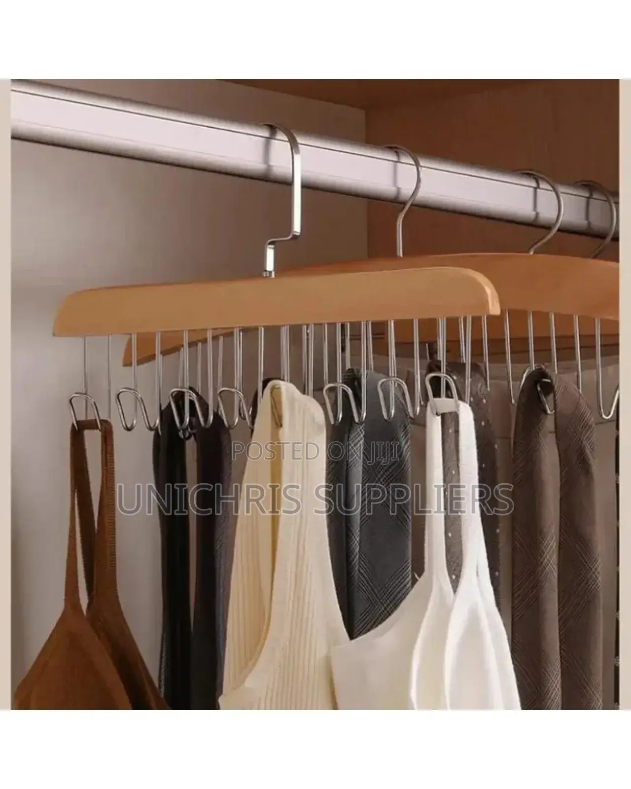 Wooden Plank 8 Hook Hanger