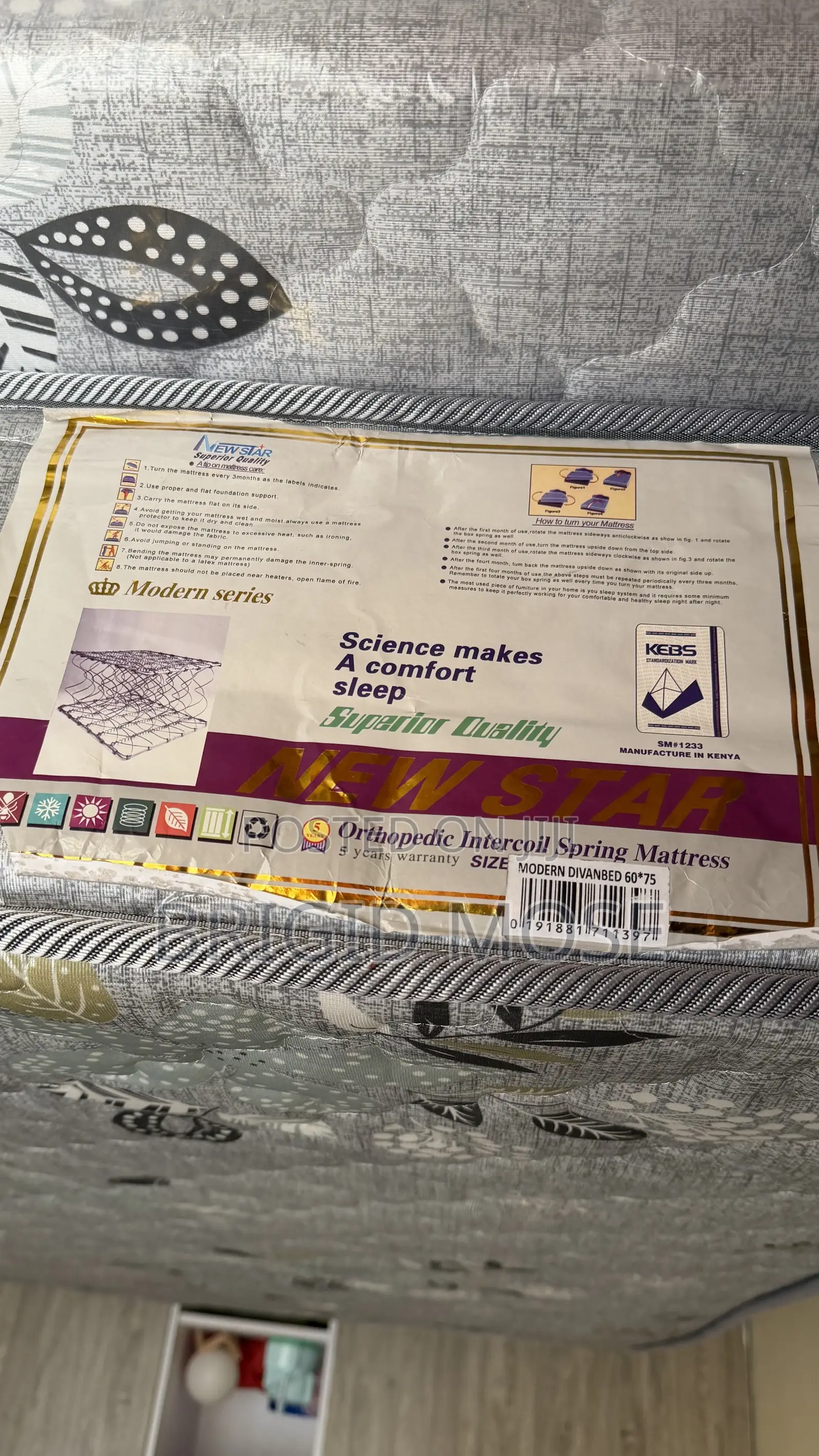 New Star Orthopedic Intercoil Spring Mattress With Matching Divan Bed
