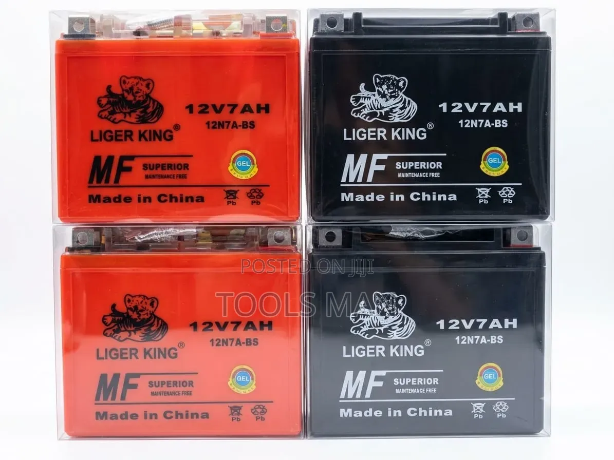Liger King 12V 7AH Maintenance Free Gel Motorcycle Battery.