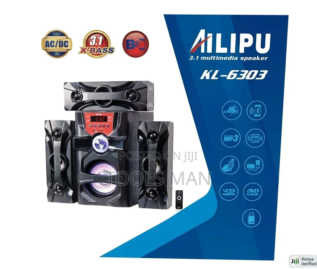Ailipu KL-6303 3.1 CH Subwoofer - AC/DC Bluetooth Speaker.