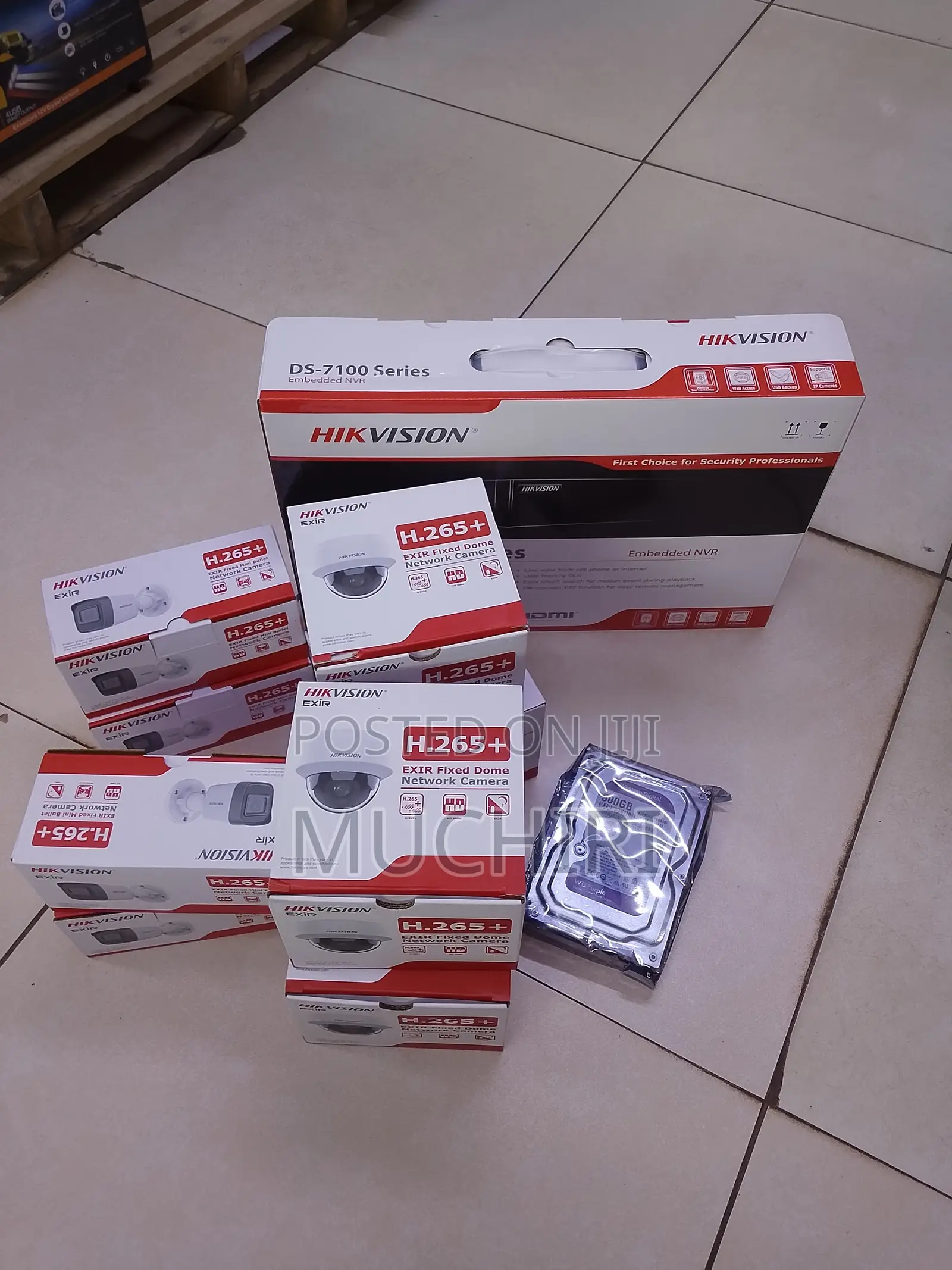 Ip CCTV Camera 4 Channel NVR Complete Set With 4 Cameras 1080p