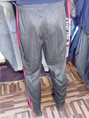 Men's Adidas Track Pants – Black With Red Detailing