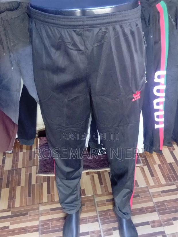 Men's Adidas Track Pants – Black With Red Detailing - thumbnail 5