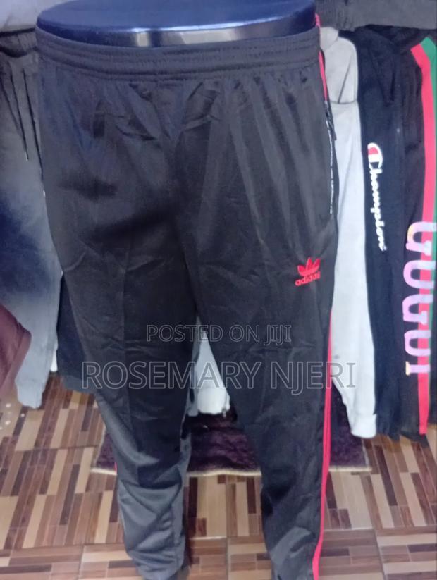 Men's Adidas Track Pants – Black With Red Detailing - thumbnail 6
