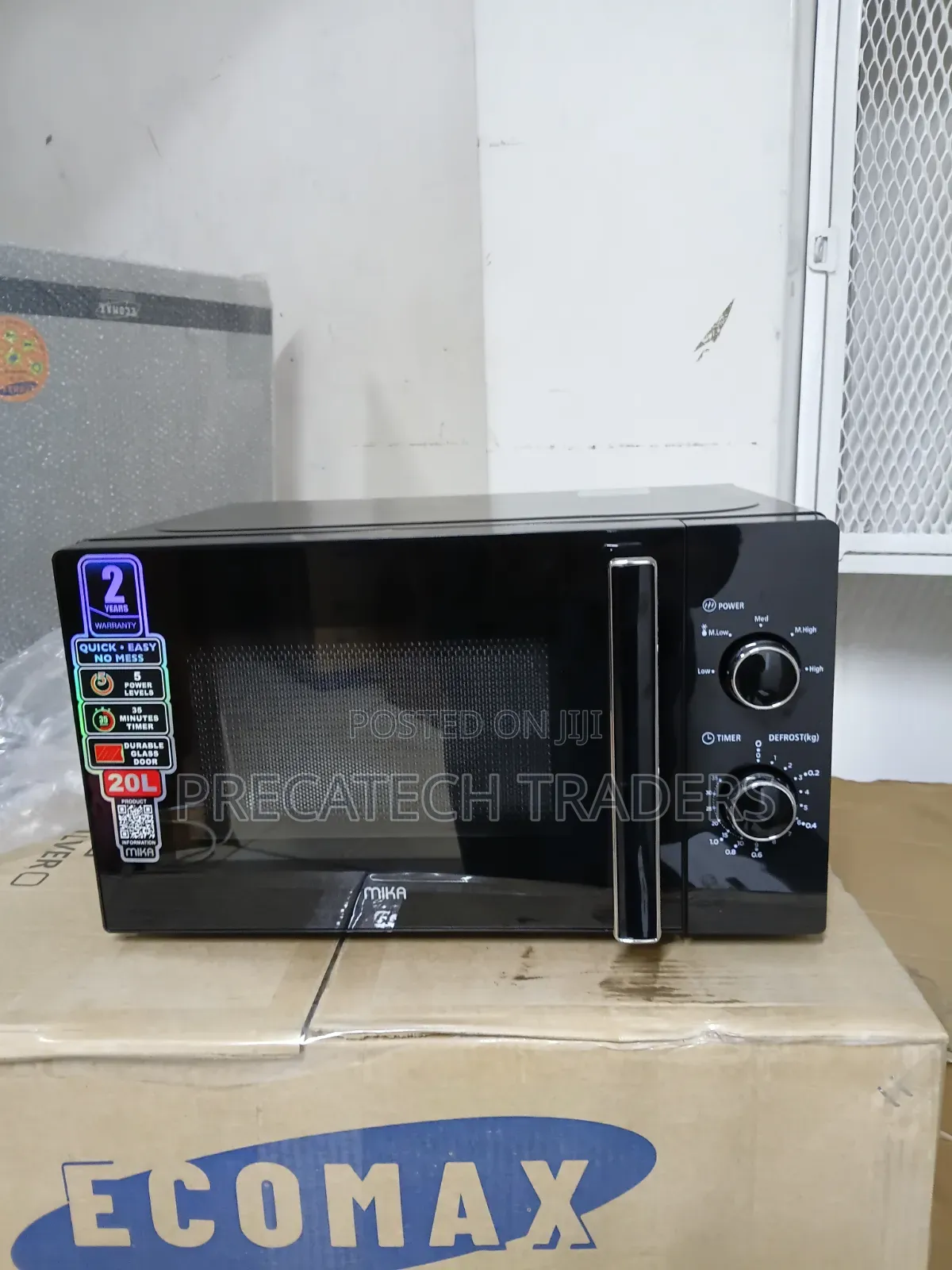 Mika 20L Countertop Microwave – Black