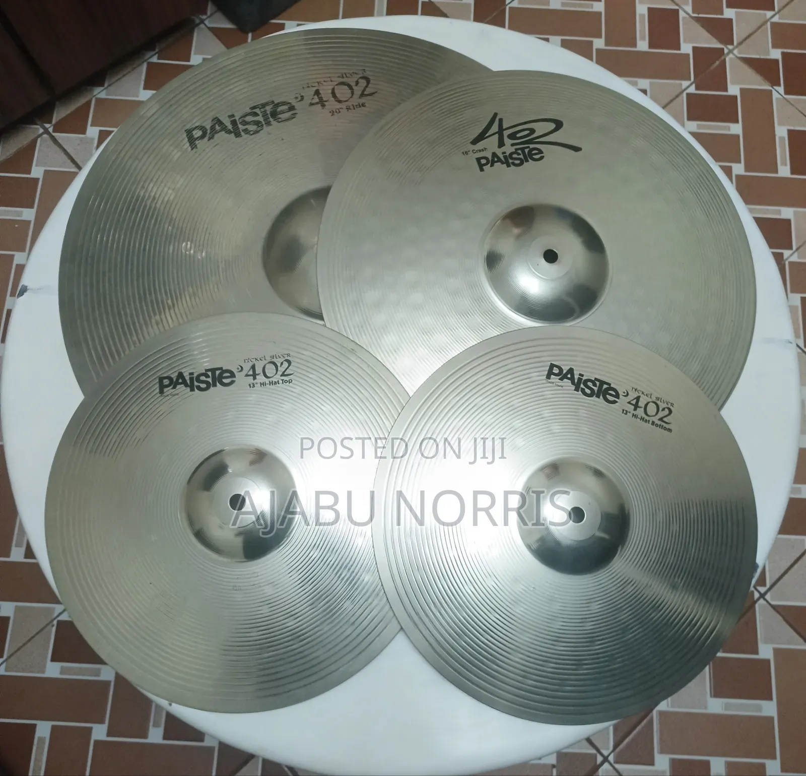 Original Paiste 402 Cymbals.