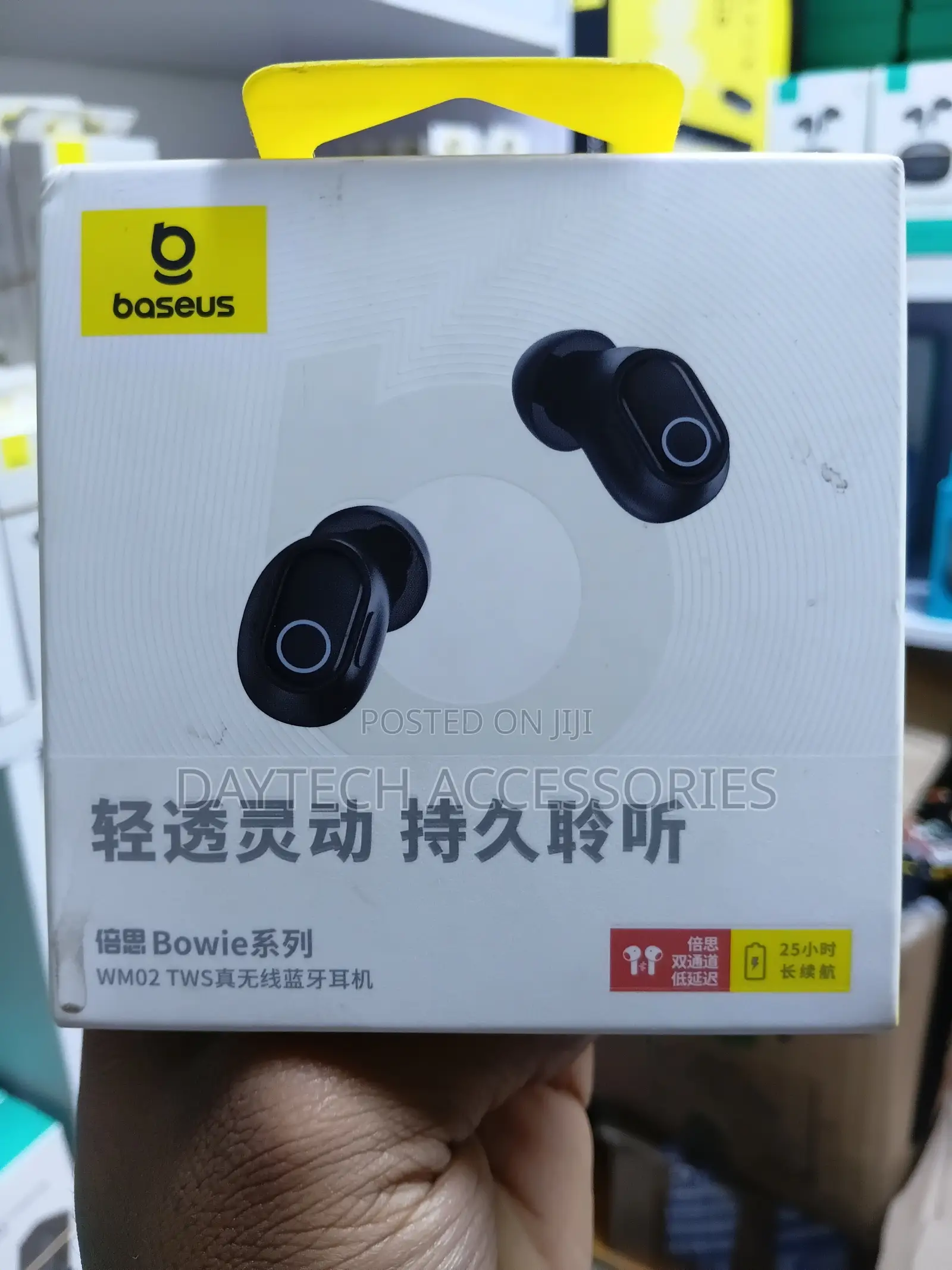 Baseus Bowie WM02 True Wireless Earphones in Black.