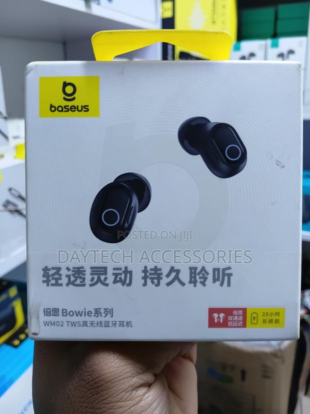 Baseus Bowie WM02 True Wireless Earphones in Black.