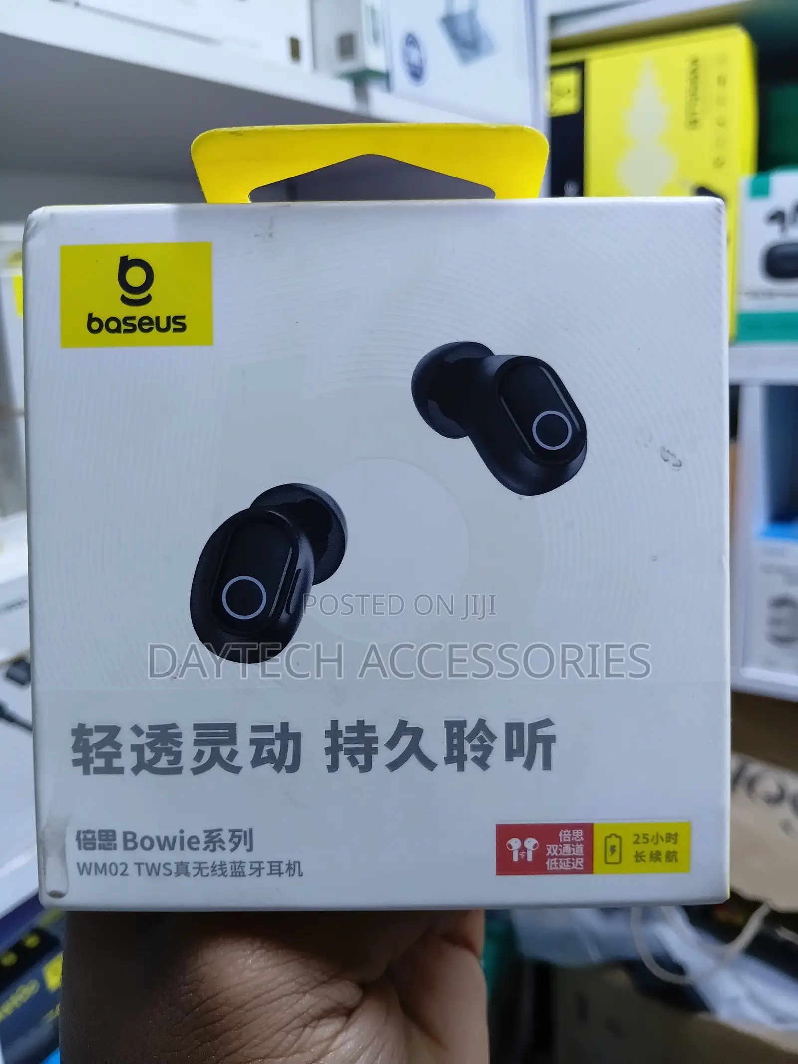 Baseus Bowie WM02 True Wireless Earphones in Black.