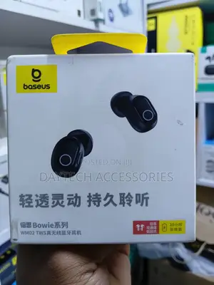 Baseus Bowie WM02 True Wireless Earphones in Black.