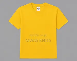 Yellow Round Neck T Shirt Pure Cotton