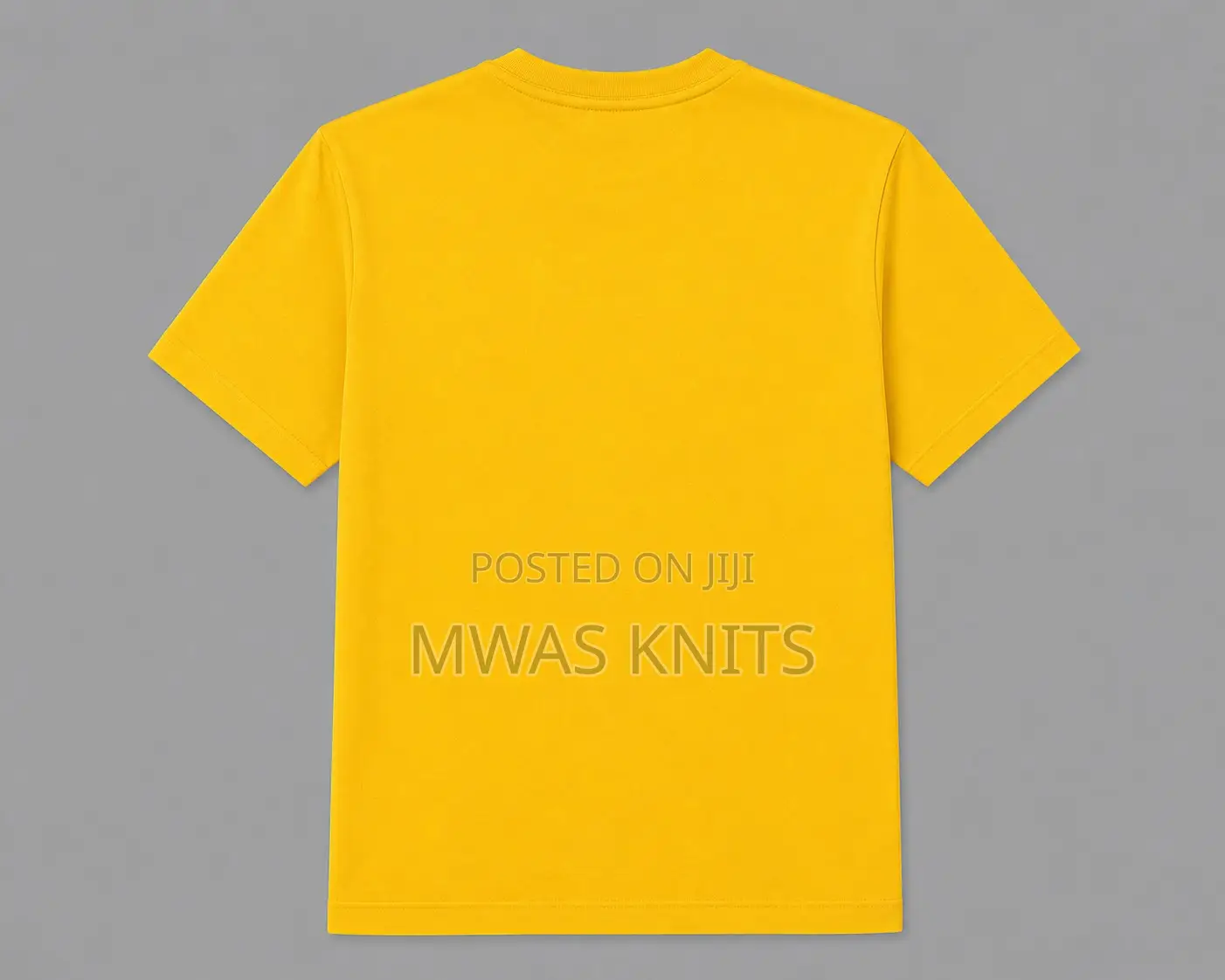 Yellow Round Neck T Shirt Pure Cotton