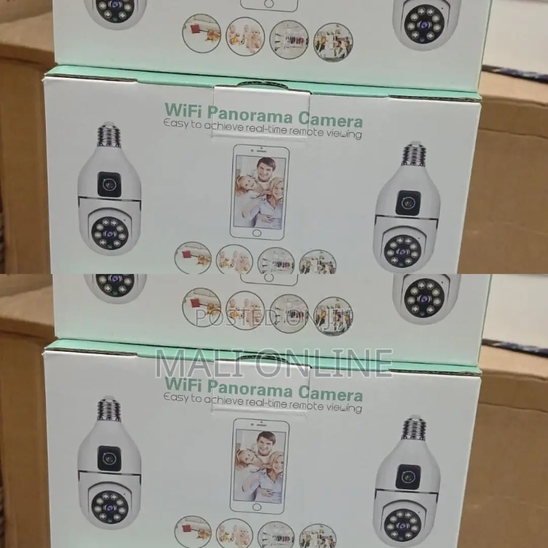 Dual Lens PTZ Bulb Camera 360° WIFI CCTV