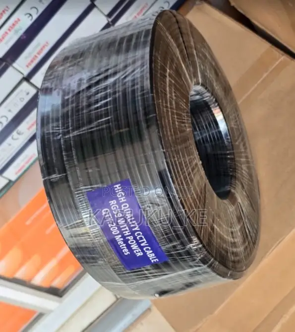 New 200m RG59 Coaxial Cable With Power