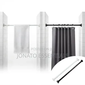 Adjustable Tension Rod, No Drilling Curtain Rod for Home Decor