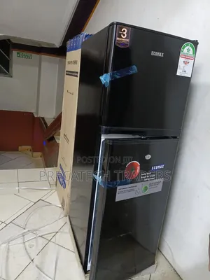 Ecomax 138L Double Door Refrigerator – Black