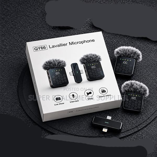 Rechargeable 3 in 1 Dual Mics Wireless Lavalier Microphone