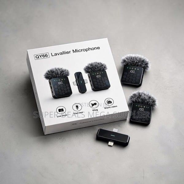 Plug-and-Play 3 in 1 Dual Mics Wireless Lavalier Microphone