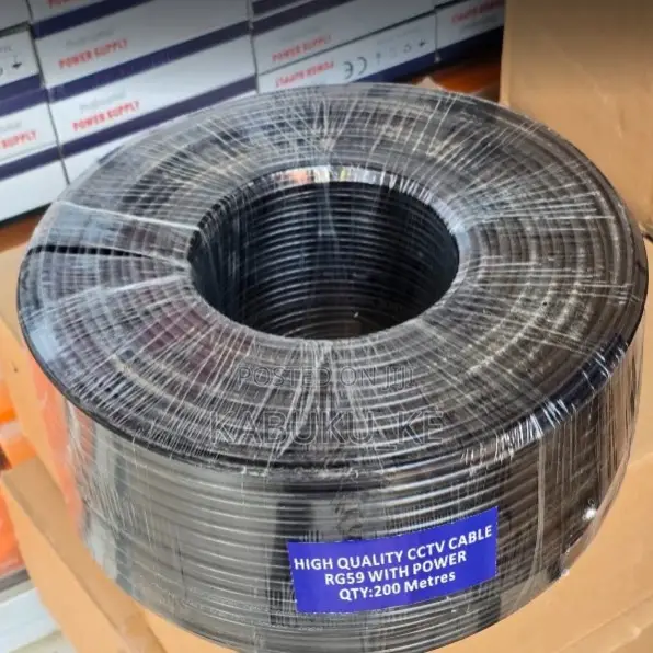 Advanced RG59 CCTV Coaxial Cable 200M With Power