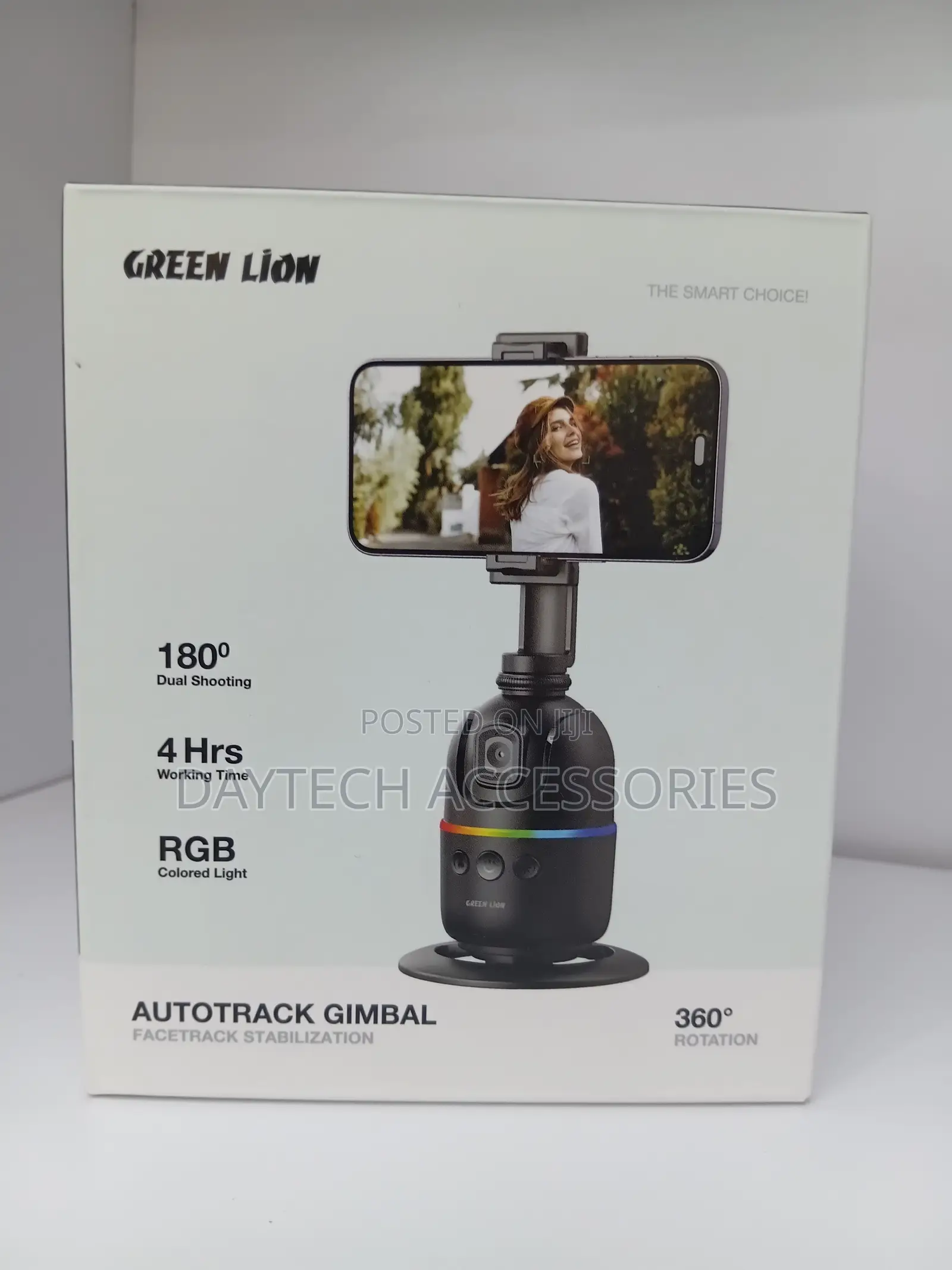 This Is a Green Lion AutoTrack Gimbal Designed for Smartphones.