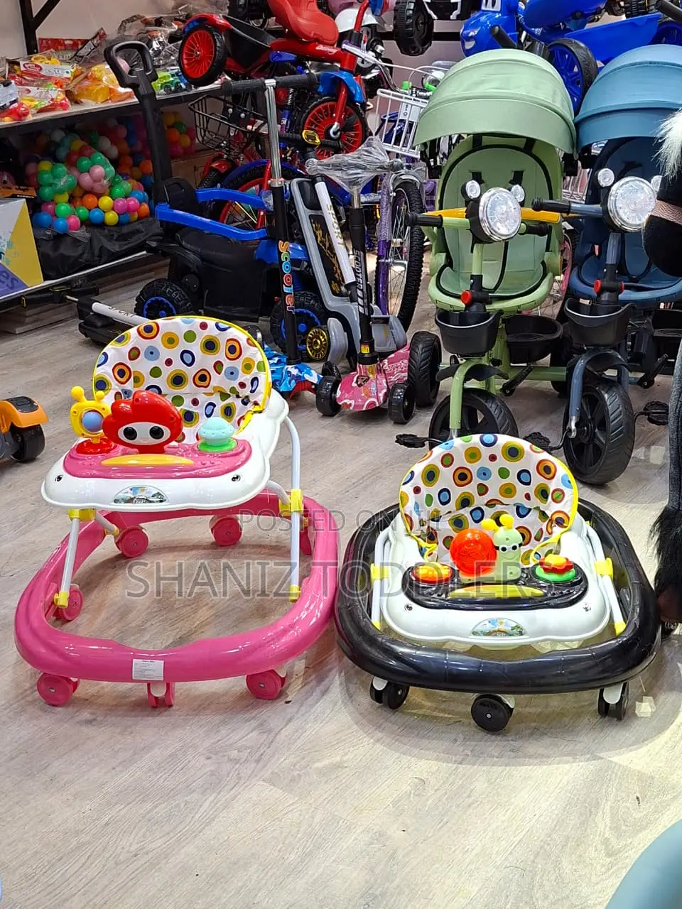 Multi Functional Baby Walker With Toy Bar and Wheels