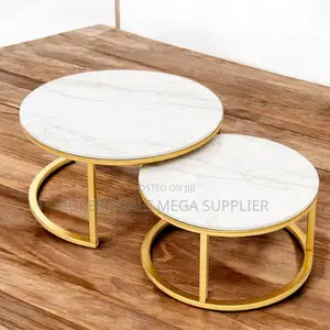 Marble Nesting Coffee Table Set for Lounge Reception Office