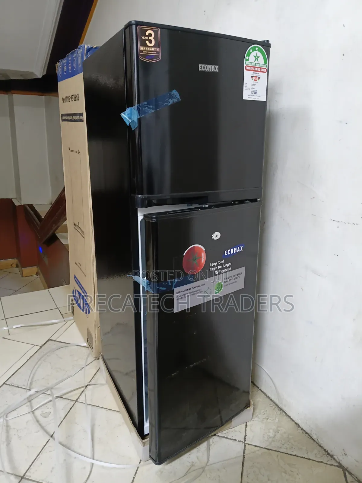 Ecomax 138L Double Door Fridge – 3-Year Warranty