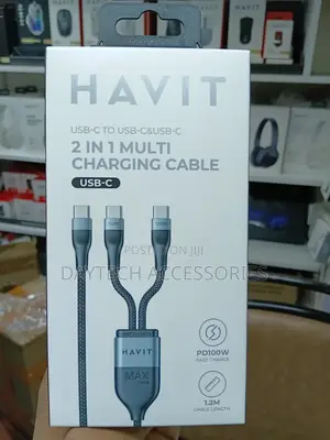 Havit Mobile Series CB6325 2-in-1 USB-C to Dual USB-C Cable