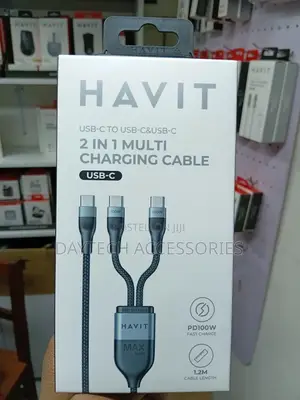 Havit Mobile Series CB6325 2-in-1 USB-C to Dual USB-C Cable