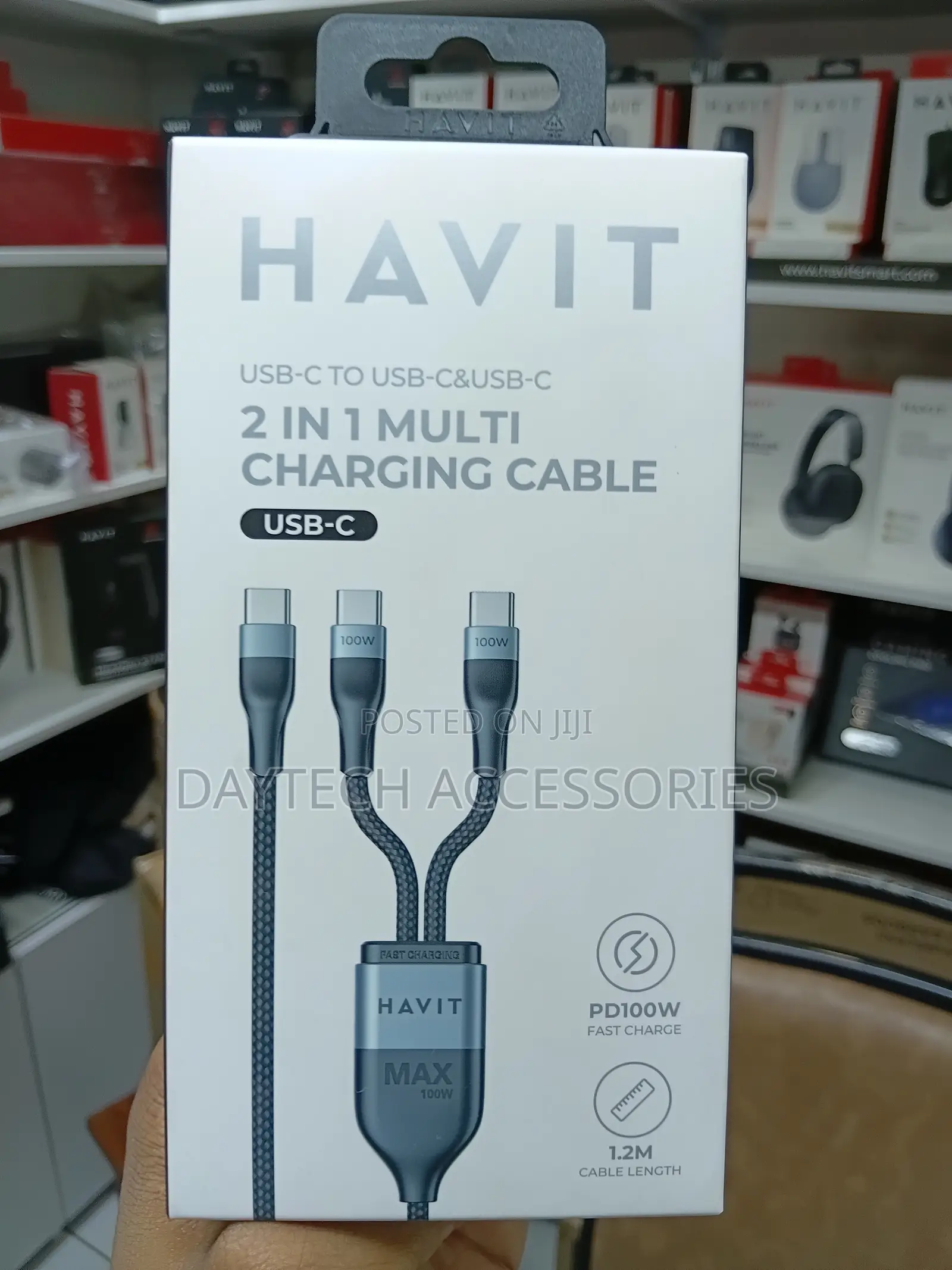 Havit Mobile Series CB6325 2-in-1 USB-C to Dual USB-C Cable