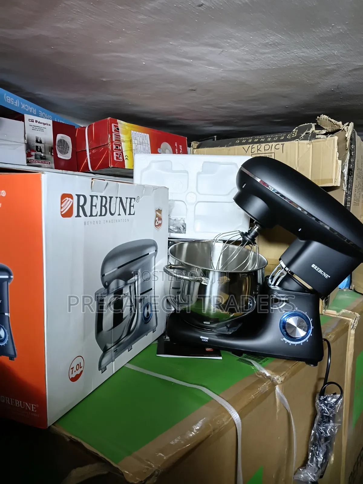 Rebune 7.0L Electric Stand Mixer With Stainless Steel Bowl