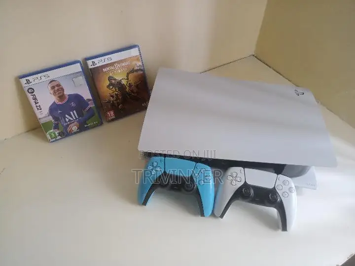 PlayStation 5 Disc Edition Bundle – 2 Controllers + FIFA 22 + MK11