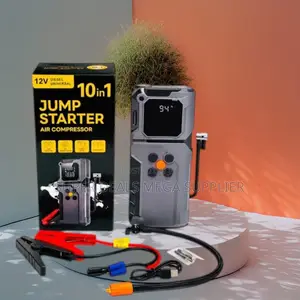 Road Trip Essential 10-in-1 Car Jump Starter With Digital Air Inflator