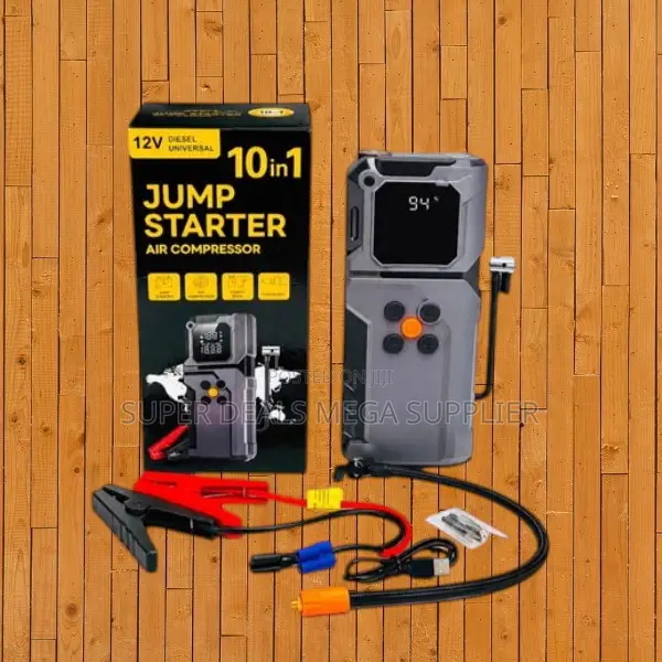 Plug and Play 10-in-1 Car Jump Starter With Digital Air Inflator