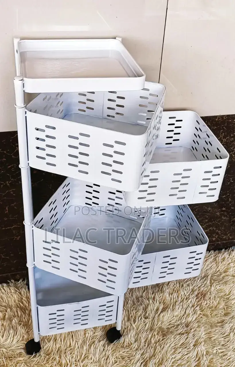 High Quality Metallic Kitchen Rack White
