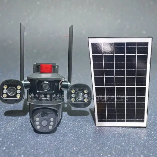 V380 Pro 4G PTZ Rotating Triple Lens Solar Camera Alarm Notification