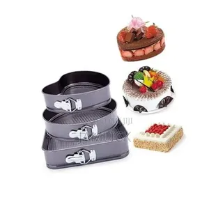 3 Shapes Baking Tins Set With Removable Bottom - Dv
