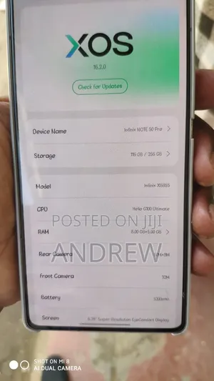 Infinix Note 50 Pro 256 GB Gray