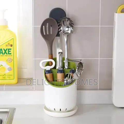 *Cutlery Drainer and Organizer With Safe Knife Slot_dav