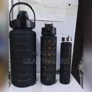 *3 in 1 Motivational Water Bottles Set* 2000 Ml +900ml + 300 Ml