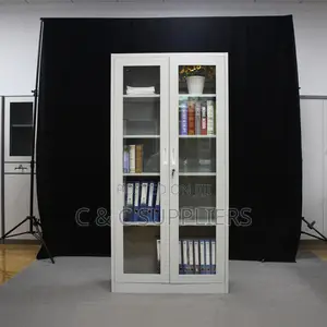 2-Swing Door Full Glass Storage Cabinet