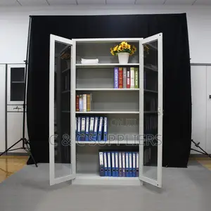 2-Swing Door Full Glass Storage Cabinet