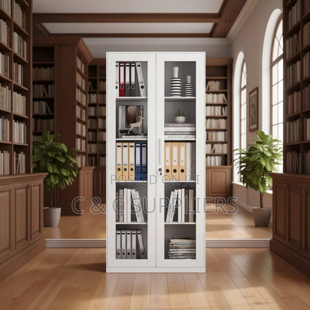 2-Swing Door Full Glass Storage Cabinet