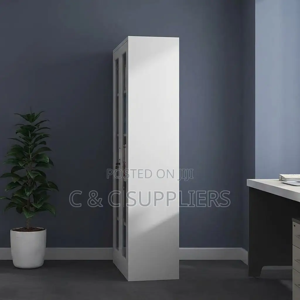 2-Swing Door Full Glass Storage Cabinet