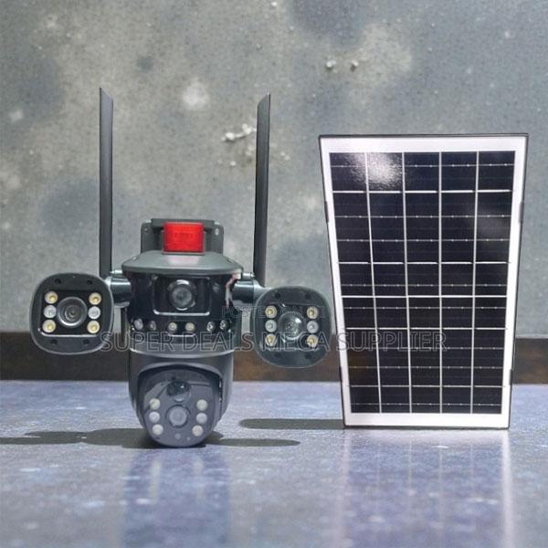 V380Pro 20MP 4G PTZ Rotating Triple Lens Solar Camera Voice Monitoring