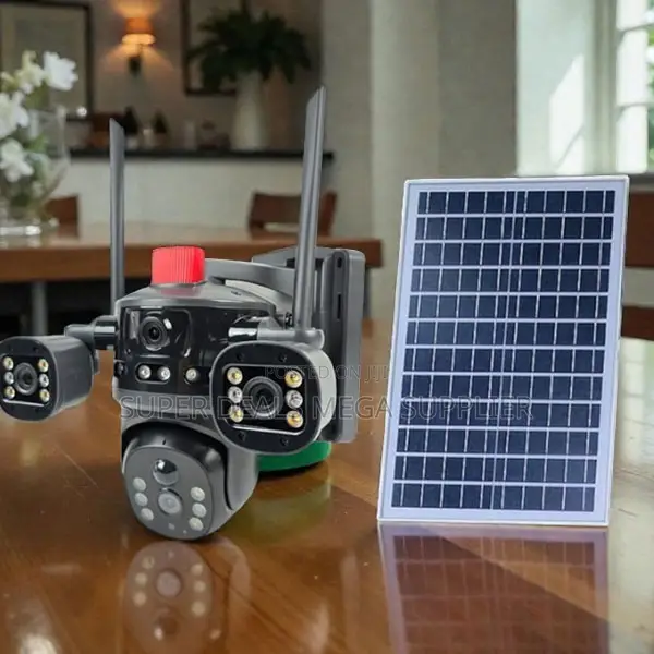 V380 Pro 20MP 4G PTZ Rotating Triple Lens Solar Camera Energy Saving