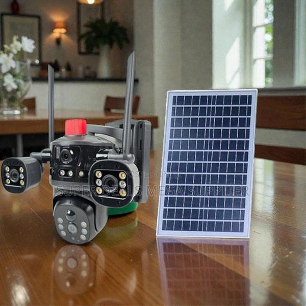 V380Pro 20MP 4G PTZ Rotating Triple Lens Solar Camera Villa Protection