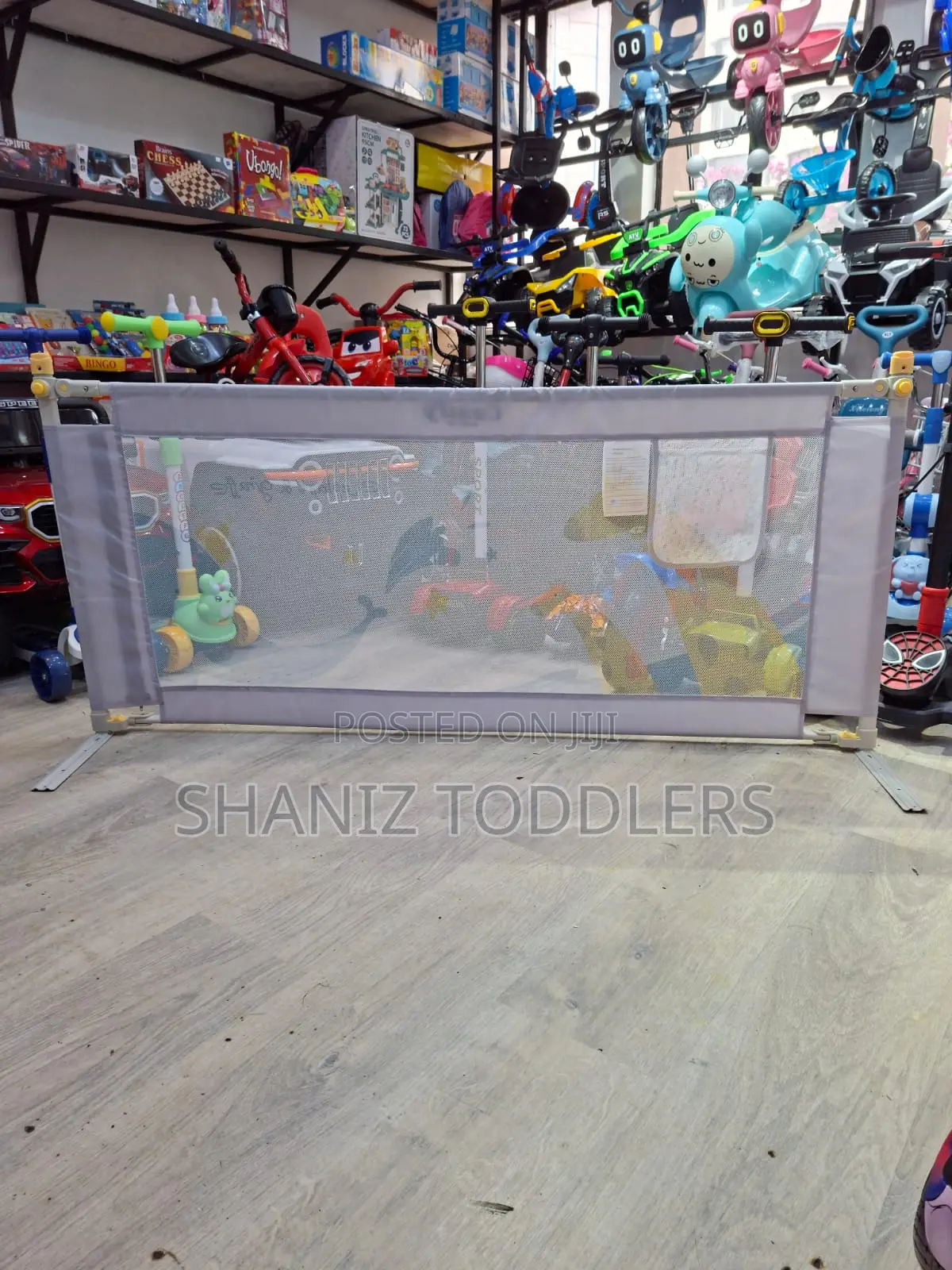 Foldable Kids Bed Rail Guard for Safety Grey