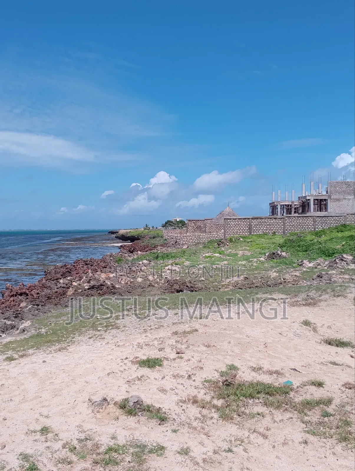 100 by 100 Coral Beach Plot on Sale in Malindi.